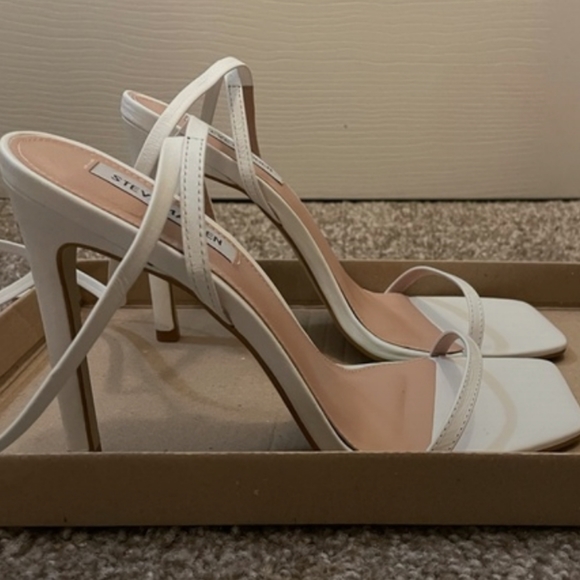 Steve Madden Uplift White Leather Lace-up Sandals, Sz 9 - Picture 3 of 4